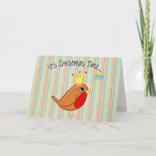 Wishing Happy Holiday Funny Bird Christmas Card