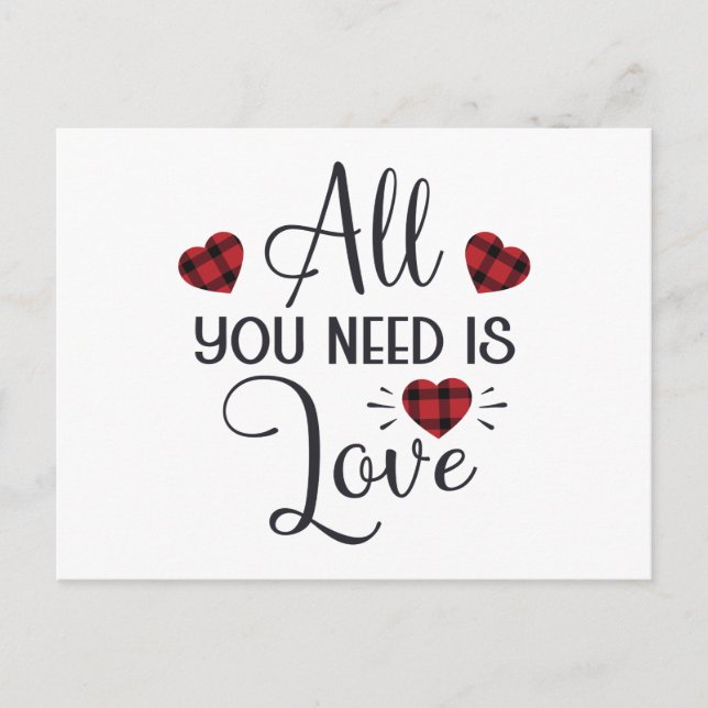 Wishing Happy Valentines Day Postcard (Front)