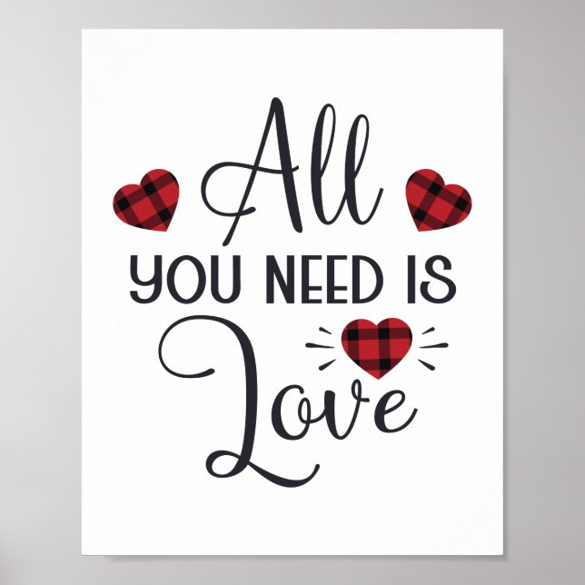 Wishing Happy Valentines Day Poster (Front)