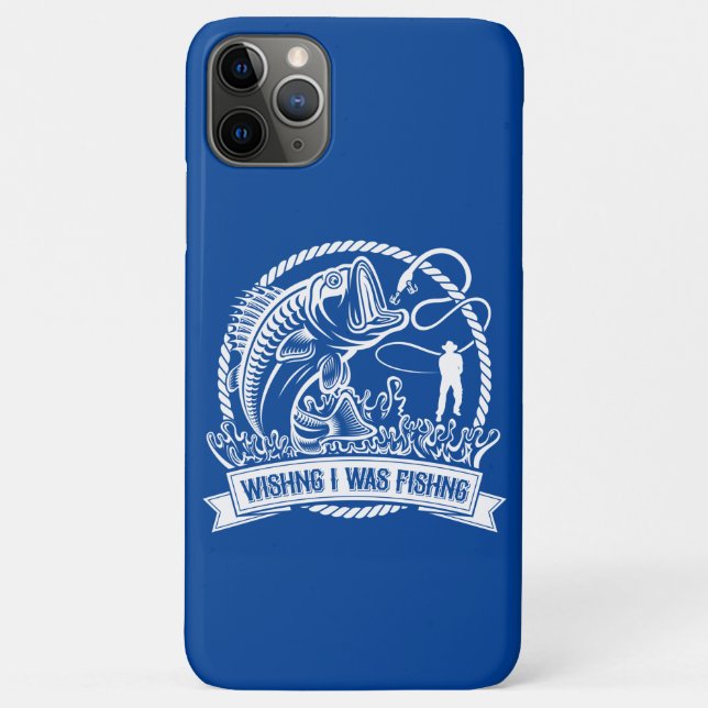 Wishing I Was Fishing Case-Mate iPhone Case (Back)