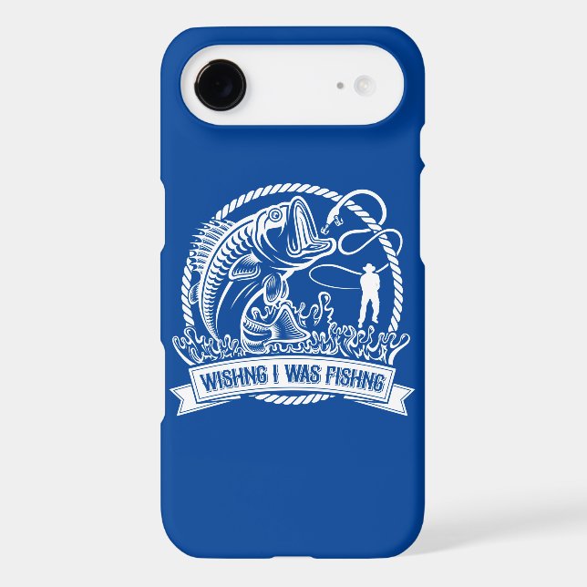 Wishing I Was Fishing Case-Mate iPhone Case (Back)