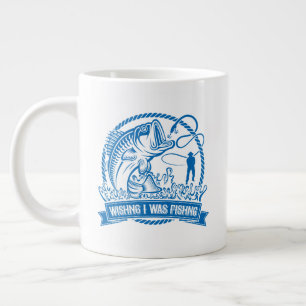 Wishing I Was Fishing Large Coffee Mug