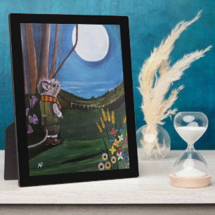 Wishing Upon The Moon Painting by Alfred Fox Plaque