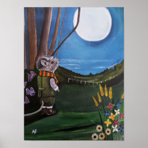 Wishing Upon The Moon Painting by Alfred Fox Poster