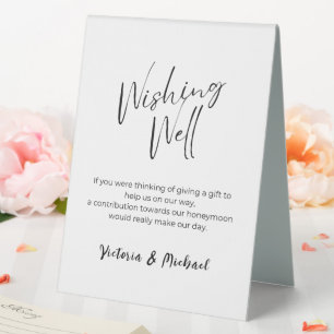 Wishing Well Black & White Personalised Wedding