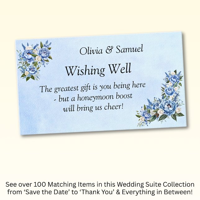Wishing Well - Blue Peony Set Enclosure Card (Creator Uploaded)