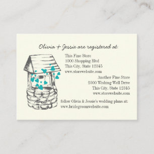 Wishing Well Bridal Registry Cards