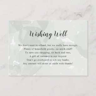 Wishing Well Bridal Shower   sage watercolor Invitation