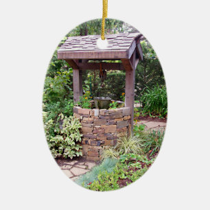 Wishing Well Ceramic Ornament
