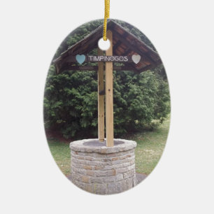 wishing well ceramic tree decoration