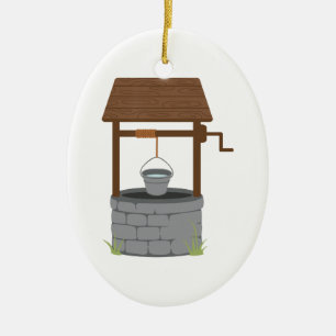 Wishing Well Ceramic Tree Decoration