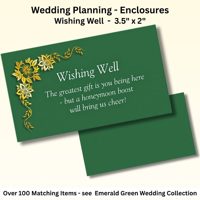 Wishing Well - Emerald Green & Gold Enclosure Card (Creator Uploaded)