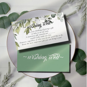 Wishing Well for Eucalyptus Theme Wedding Enclosure Card