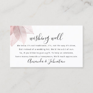 Wishing Well For Wedding Invitation Rose Florals