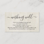 Wishing Well for Wedding Invitation - Rustic Wood<br><div class="desc">A wonderfully rustic wood backdrop for your wedding invitation insert,  suggesting monetary gifts to your guests.</div>