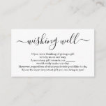 Wishing Well for Wedding Invitation - Simple<br><div class="desc">A wonderfully simple wedding invitation insert,  suggesting monetary gifts to your guests.</div>