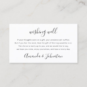 Wishing Well For Wedding Money Gift Modern Business Card