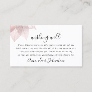 Wishing Well For Wedding Sterling Gift Money Business Card