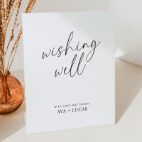 Wishing Well Minimalist Script Wedding Reception