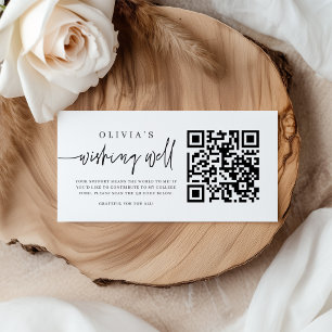 Wishing Well QR Code Graduation Enclosure Card