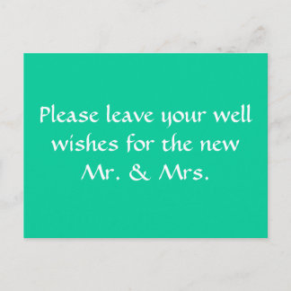 wishing well sign postcard