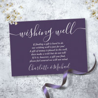 Wishing Well Signature Purple Wedding