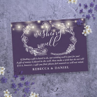 Wishing Well String Lights Purple Wedding