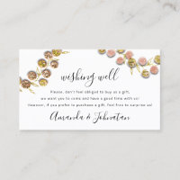 Wishing Well Wedding  Gift Golden Wreath Glitter