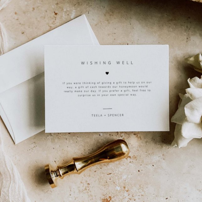 Wishing Well Wedding Gift Request Enclosure Card  (Creator Uploaded)