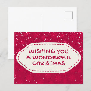 Wishing Wonderful Christmas Postcard
