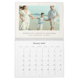 Wishing You a Beautiful Year Ahead Family Photo 27 Calendar
