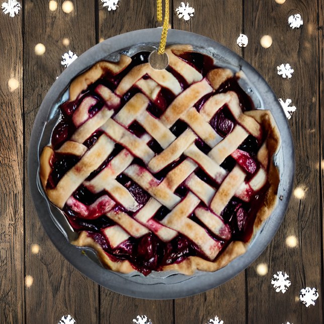 Wishing you a Berry Merry Xmas  | Funny Food Pun Ceramic Ornament (Creator Uploaded)