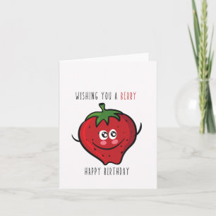﻿Wishing You A Berry Puns Birthday Card