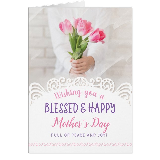 Wishing you a Blessed & Happy Mother's Day Bouquet (Front)