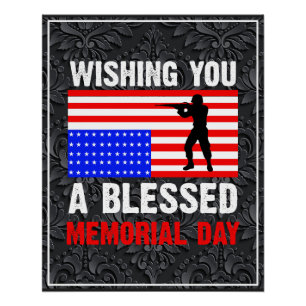 Wishing You A Blessed Memorial Day Poster