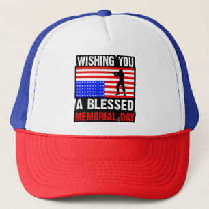Wishing You A Blessed Memorial Day Trucker Hat