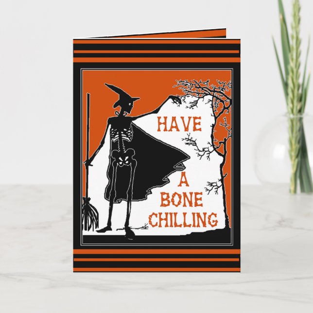 Wishing You A Bone Chilling Halloween Card (Front)