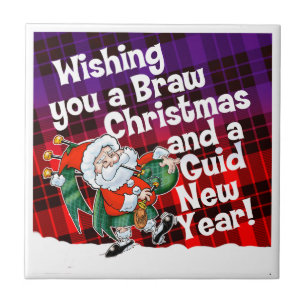 Wishing you a Braw Christmas Ceramic Tile