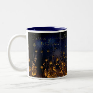 Wishing You a Bright New Year Two-Tone Coffee Mug
