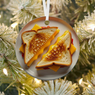 Wishing you a Cheesy Christmas funny Metal Tree Decoration