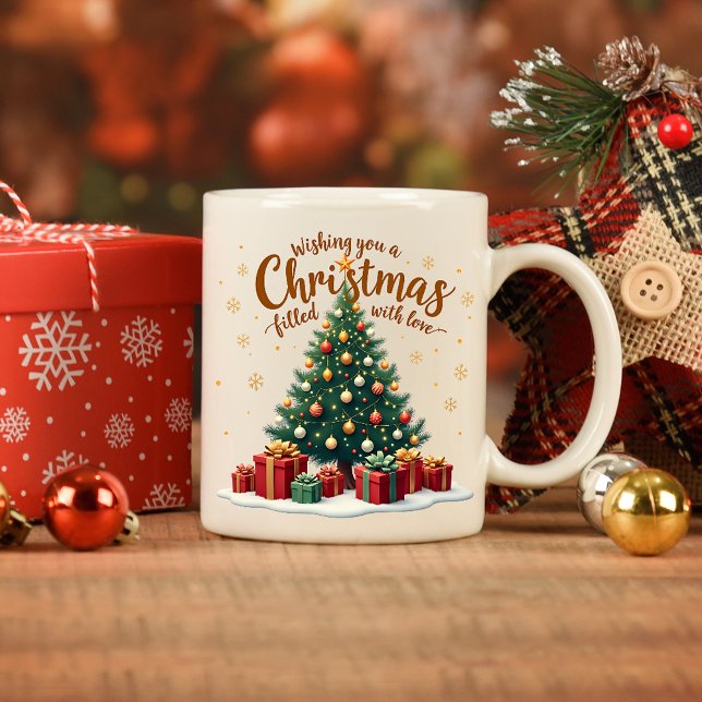 Wishing You a Christmas Filled with Love Coffee Mug (Creator Uploaded)