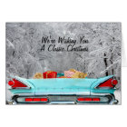 Wishing You A Classic Antique Car Christmas Card
