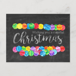 Wishing you a colourful Christmas Postcard