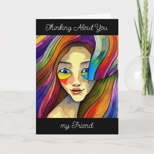 Wishing You a Colourful Day Card (Front)