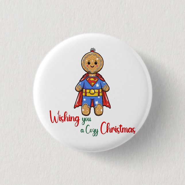 Wishing you a cosy Christmas Cute Cookies 3 Cm Round Badge (Front)