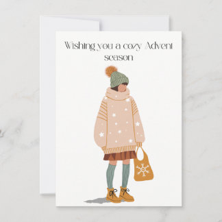 Wishing you a cozy Advent season Thank You Card