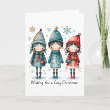 Wishing You a Cozy Christmas Folded Greeting Card