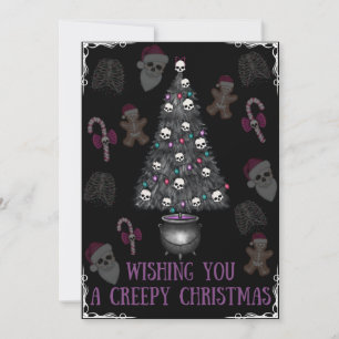 Wishing You A Creepy Christmas Holiday Card