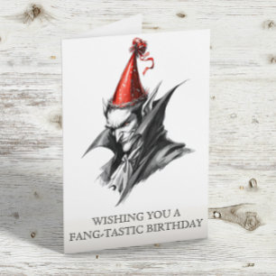Wishing you a Fang-tastic birthday Vampire  Card
