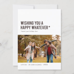 Wishing you a happy... Funny Holiday Photo Card